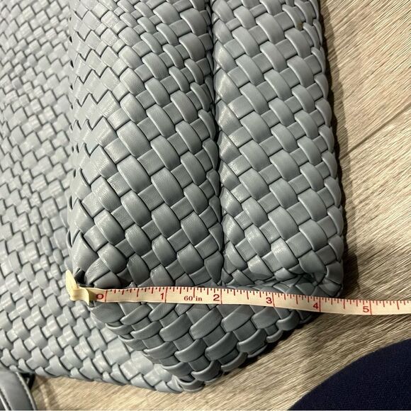 Woven tote bag baby blue crossbody shoulder bag rachel zoe - Picture 5 of 6